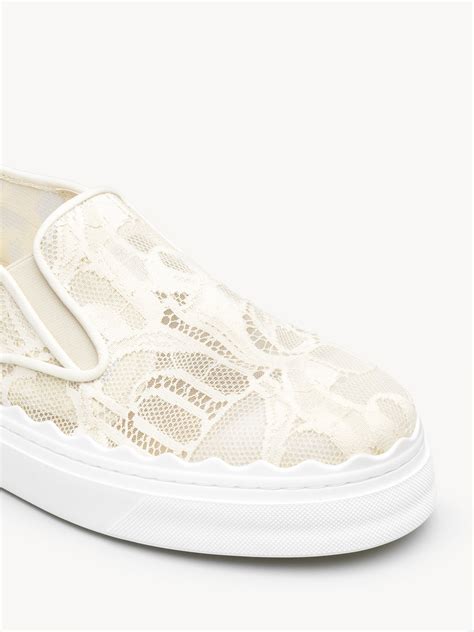 chloe lauren sneaker wit|chloe slip on sneakers.